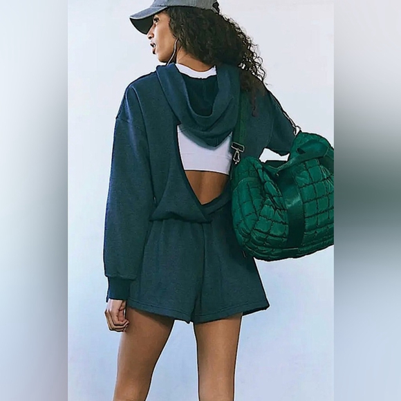 FP Movement Such a Flirt Romper NWOT Size XS Midnight Navy Free People - Picture 2 of 6